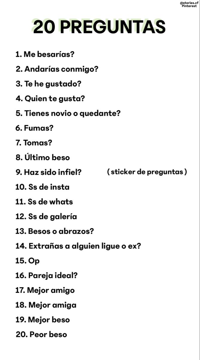 20 preguntas para conocerse mejor con tu pareja