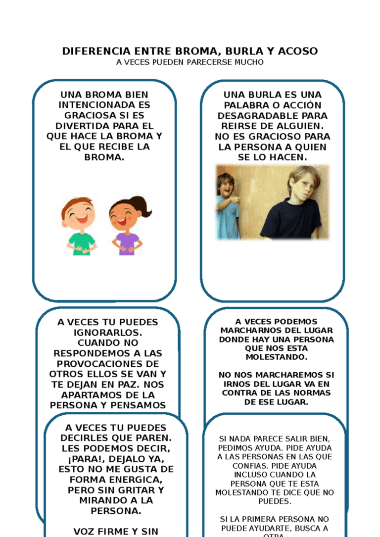 Bullying versus burlas: diferencias entre niños y niñas
