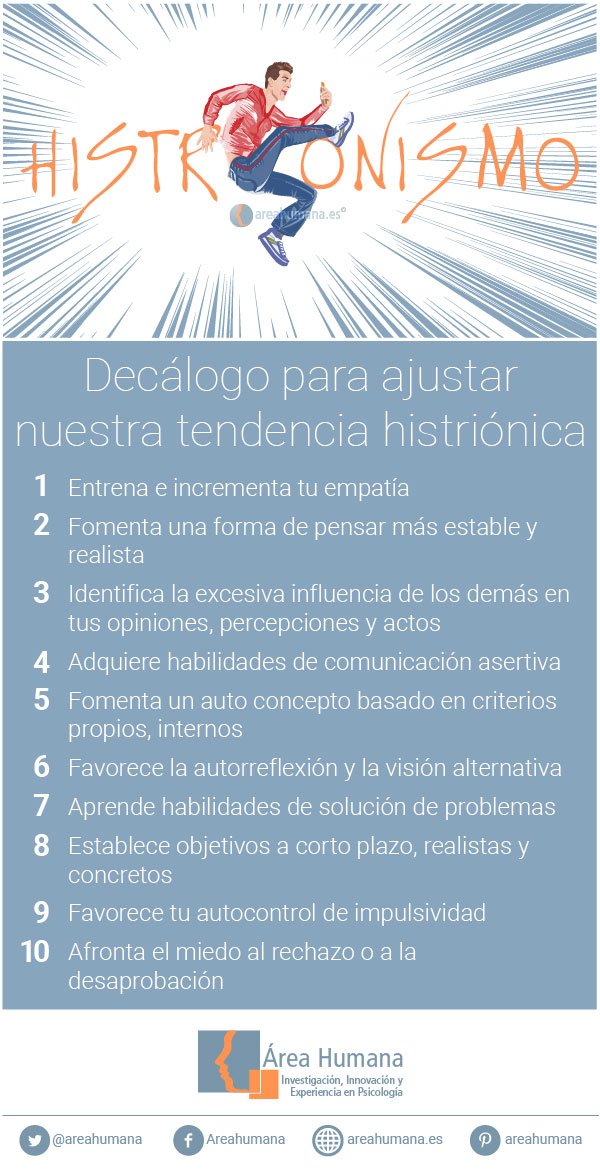 ¿Cuáles son las 8 señales del trastorno histriónico?