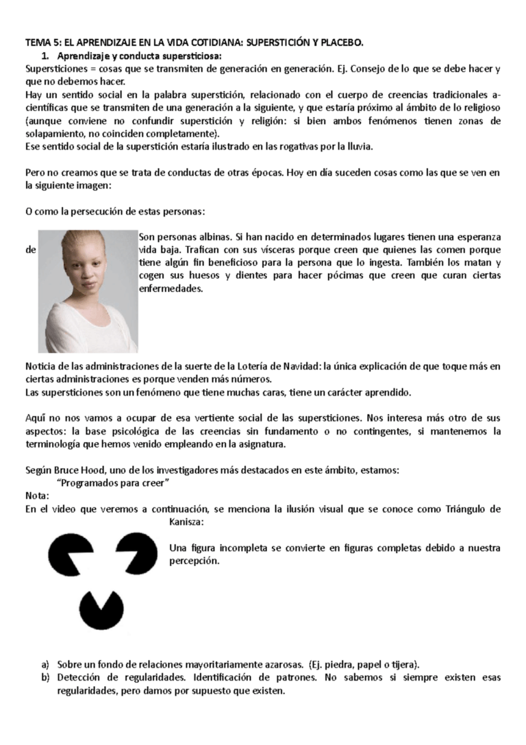 La suerte: Placebos y superstición en la vida cotidiana