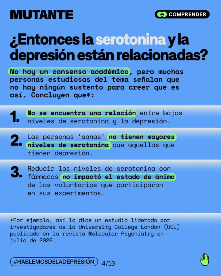 Niveles bajos de serotonina: Qué causa la depresión entonces