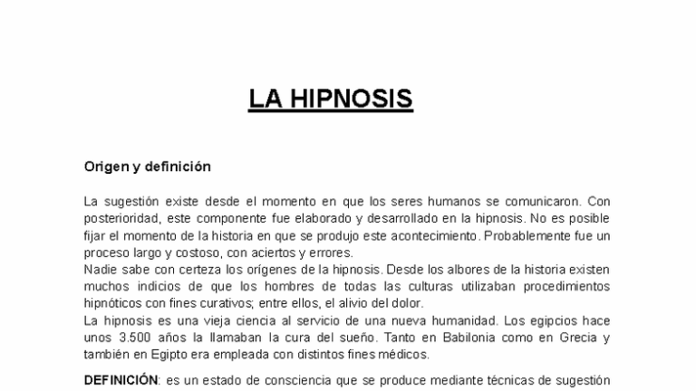 Qué es la hipnosis Descubre su significado y aplicaciones