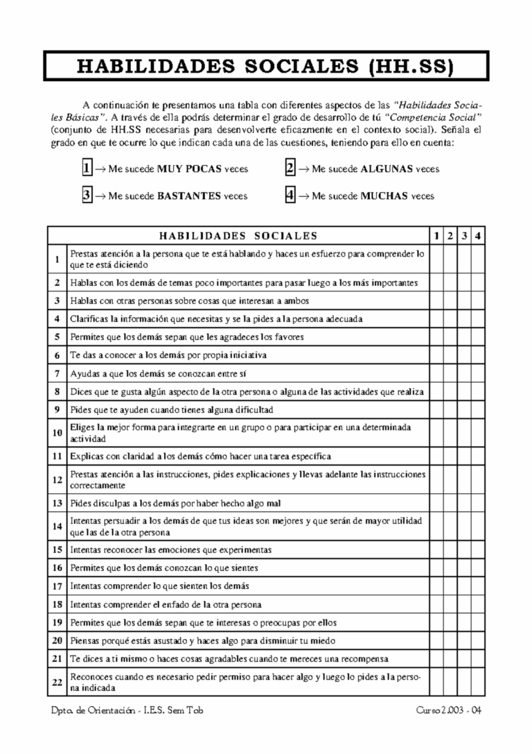 Test de Habilidades Sociales: Descubre tu Competencia Social